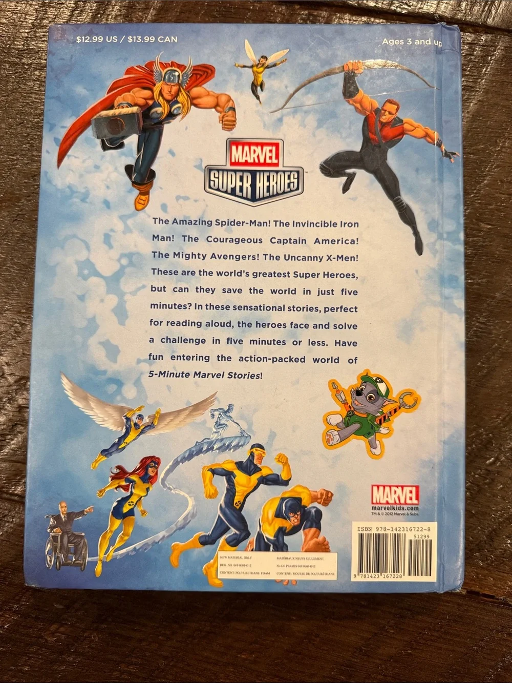 Marvel 5 Minute Stories Book - Blue, Red, Green, Gold